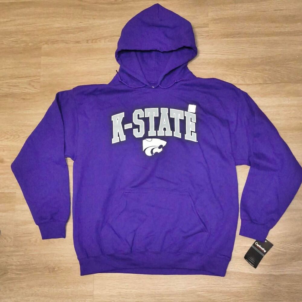 K-State Wildcats Hoodie – Purple – Size L – Brand New With Tags